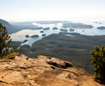 The view of Clayoquot Sound and Tofino from the top of Lone Cone