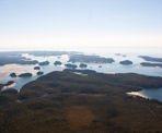 The view overlooking Meares Island towards Tofino from Lone Cone