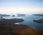 The view of Clayoquot Sound and the Pacific Ocean from the top of Lone Cone